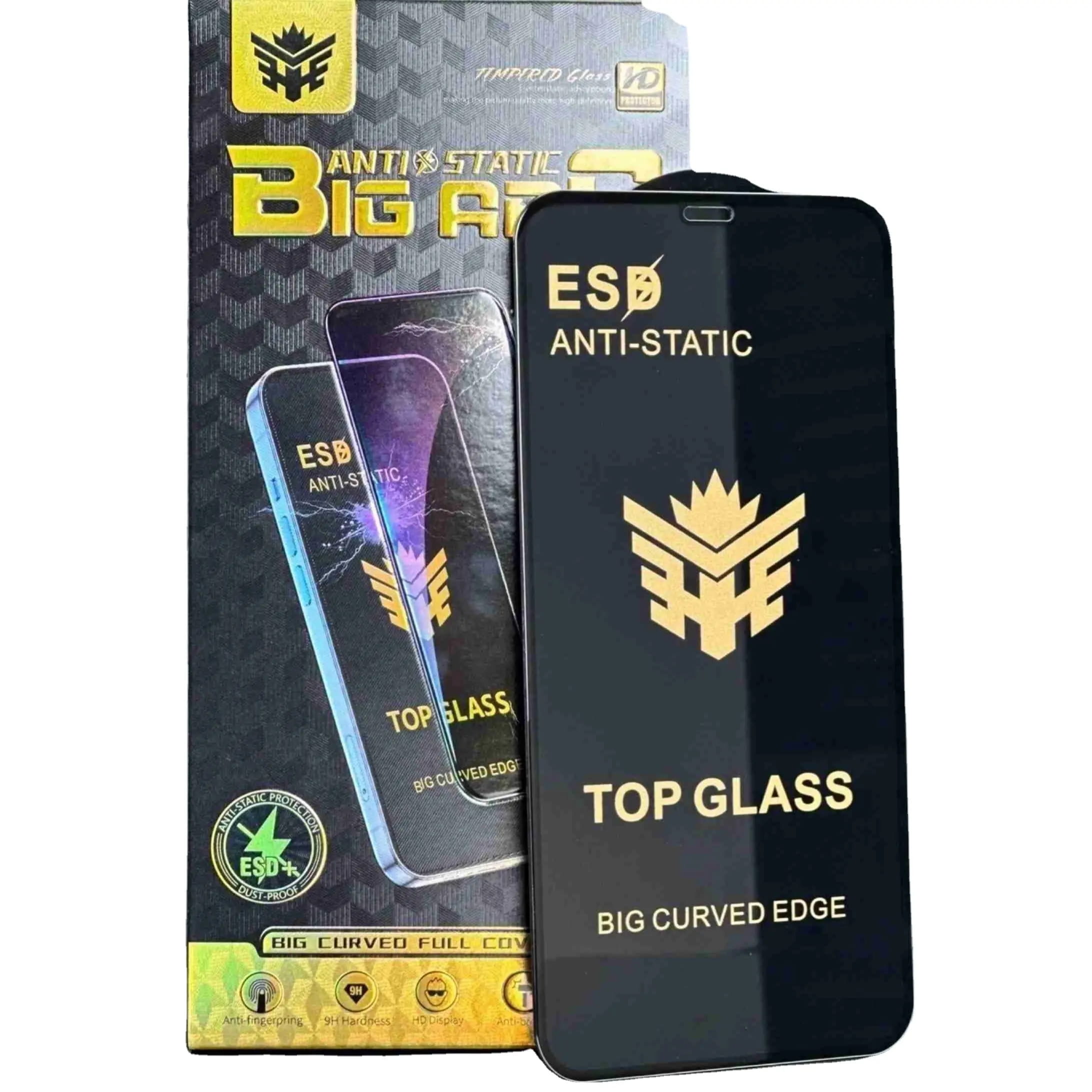 新款esd透明屏幕保护器防静电屏幕保护器esd防静电0.4毫米9h esd防静电钢化玻璃 