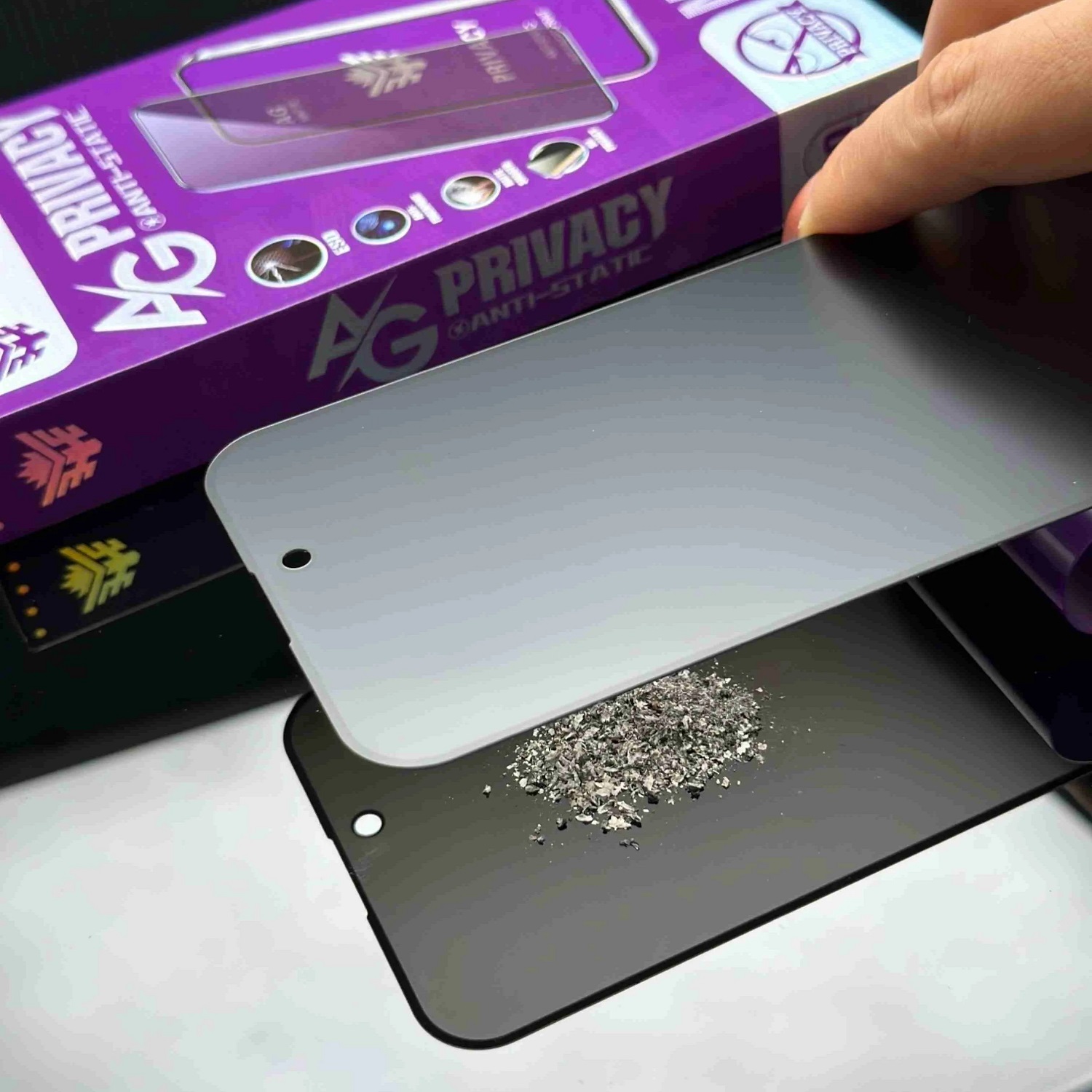 适用于iphone哑光隐私屏幕保护器，防眩光防间谍防刮擦钢化玻璃膜，防破碎